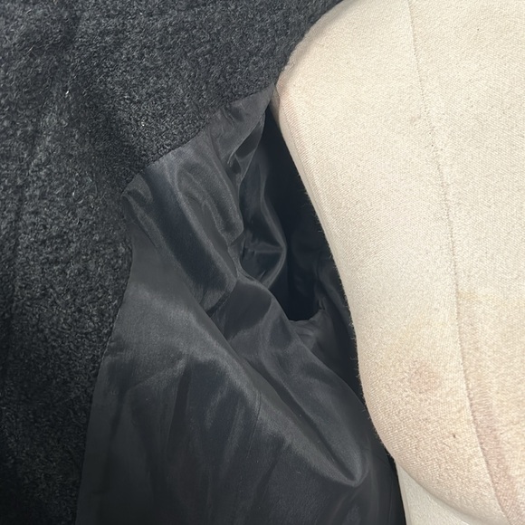 Alfani Women’s Boucle Wool Black Mid length Oversized Collar Coat size 2 - Picture 12 of 14